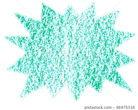 用蠟筆繪製的驚喜氣球畫插圖 藍綠色 其他顏色可選 86978338