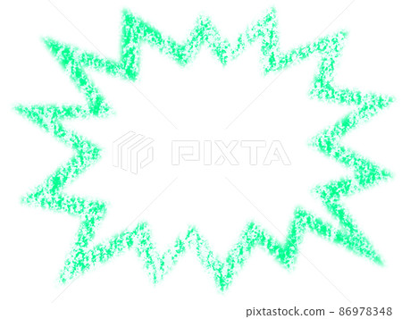 用蠟筆繪製的驚喜氣球插圖 藍綠色 其他顏色可選 86978348