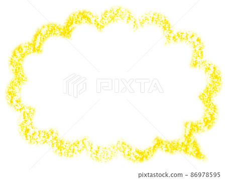 Mokomoko balloon illustration drawn with crayon Yellow Other colors available Mokomoko balloon illustration drawn with crayon Yellow Other colors available 86978595