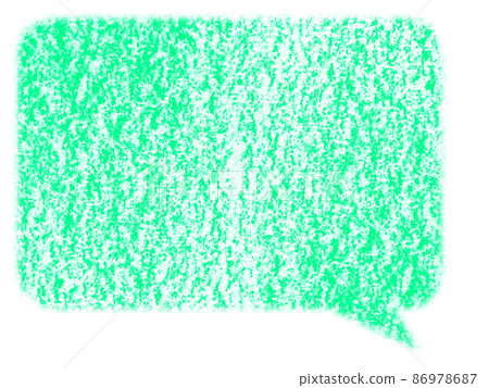 Square balloon painting illustration drawn with crayon Blue-green Other colors available 86978687