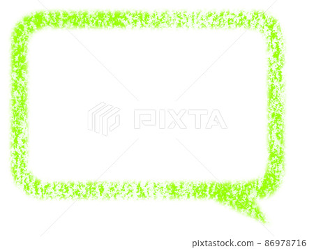 Square balloon illustration drawn with crayon Yellow green Other colors available 86978716