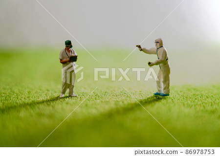 Image photo of temperature measurement and medical examination 86978753