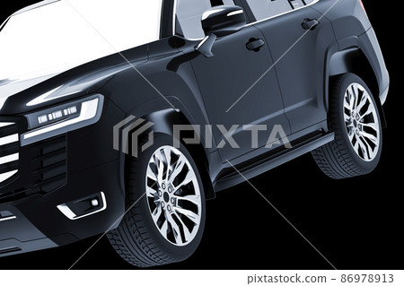 black SUV isolated on blsck background 3d model black SUV isolated on blsck background 3d model 86978913