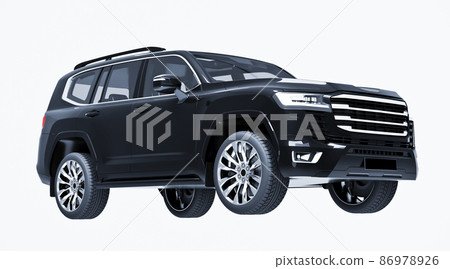 black SUV isolated on white background 3d model black SUV isolated on white background 3d model 86978926