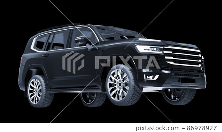 black SUV isolated on blsck background 3d model black SUV isolated on blsck background 3d model 86978927