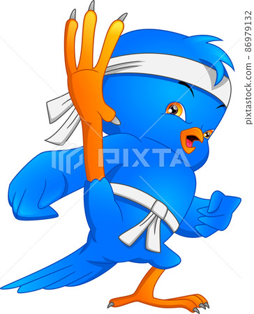 cute bird cartoon on white background cute bird cartoon on white background 86979132