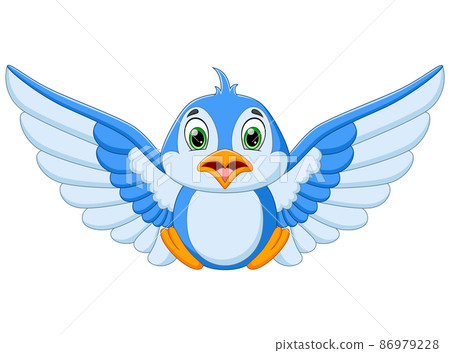 cute bird cartoon on a white background cute bird cartoon on a white background 86979228