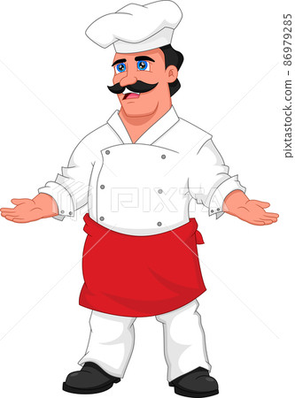 cartoon chef isolated on white background cartoon chef isolated on white background 86979285