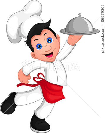 boy chef cartoon isolated on white background boy chef cartoon isolated on white background 86979303