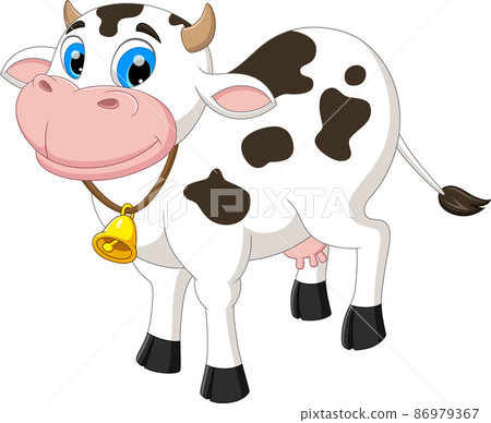 cartoon cow posing and smile 86979367