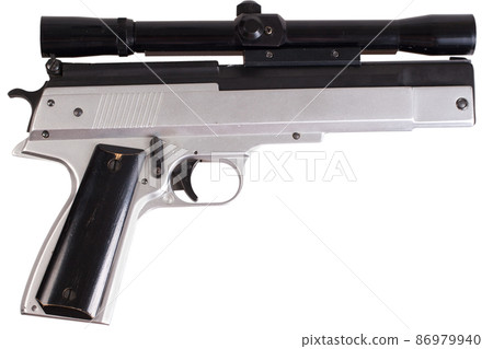 Sport air gun with optic scope on white 86979940