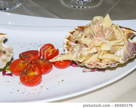 Croatian Pula Traditional Pasta Fuji Salad 86980376