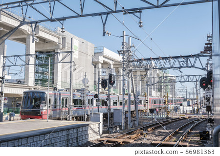 Meitetsu Chiryu Station, near the station building where the crossing project is proceeding, Chiryu City, Aichi Prefecture Meitetsu Chiryu Station, near the station building where the crossing project is proceeding, Chiryu City, Aichi Prefecture 86981363