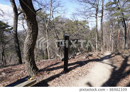 大田區八王子之丘徒步路線 從唐佐山到菅潮峠到稻田峠 到稻峪山峠 1km 的壯麗標誌 86982109