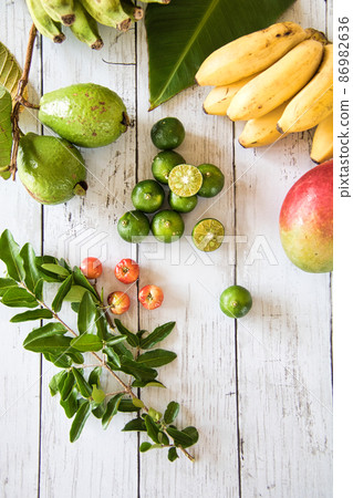 tropical fruits tropical fruits 86982636