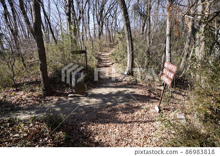 Kiryu City Hachioji Hills Paddy Mountain Pass to Chausuyama Hiking Course Sign 近 Koshinto Kiryu City Hachioji Hills Paddy Mountain Pass to Chausuyama Hiking Course Sign 近 Koshinto 86983818