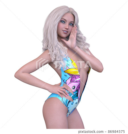 A woman in a bathing suit 86984375
