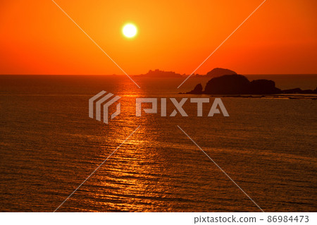 Evening view of warship island Evening view of warship island 86984473