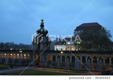 Night view of Zwinger Palace Dresden Germany 86984983