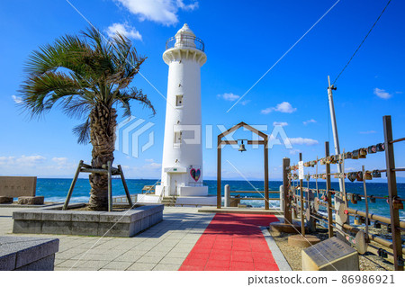 天氣晴朗的美濱町野間崎燈塔 86986921