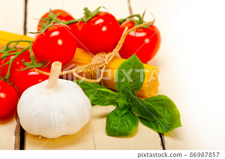 Italian basic pasta ingredients Italian basic pasta ingredients 86987857