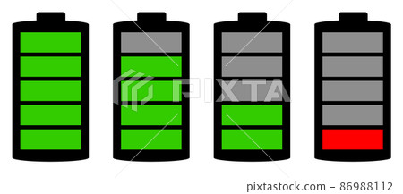 顯示剩餘電池電量的電池標記 86988112