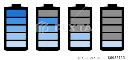 Battery mark that displays the remaining battery level Battery mark that displays the remaining battery level 86988113
