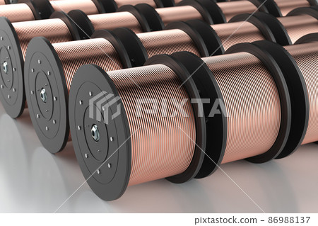 roll of copper sheets or heap of copper tapes 86988137