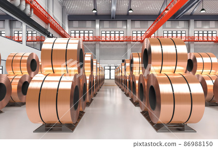 roll of copper sheets or heap of copper tapes 86988150