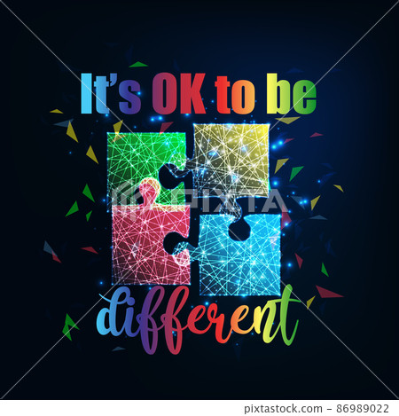 Autism awareness vector illustration, 4… - Stock Illustration