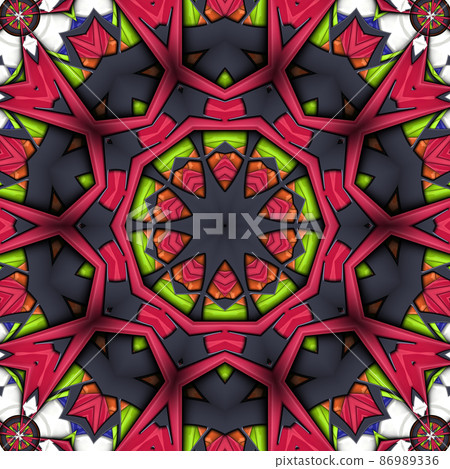 3D render glossy puffs background tile 86989336