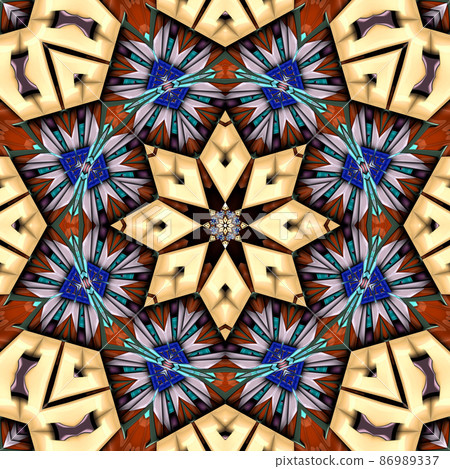 3D render glossy puffs background tile 86989337