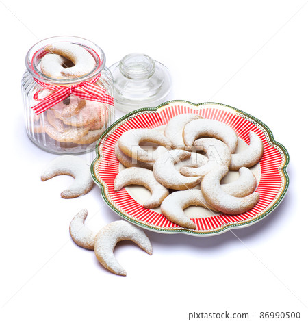 Can full of of traditional Vanillekipferl vanilla kipferl cookies 86990500