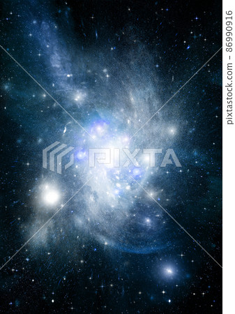 galaxy in a free space. 3D rendering galaxy in a free space. 3D rendering 86990916