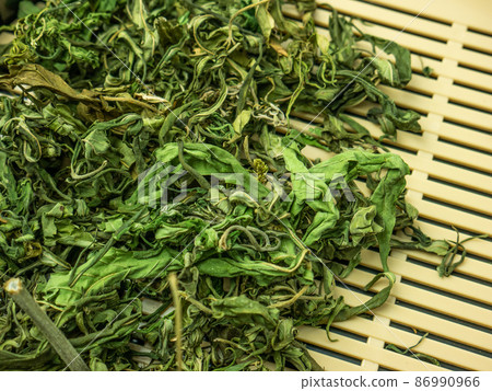 The cannabis dry leaf for medical or food concept The cannabis dry leaf for medical or food concept 86990966
