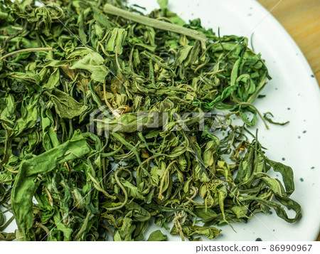 The cannabis dry leaf for medical or food concept The cannabis dry leaf for medical or food concept 86990967