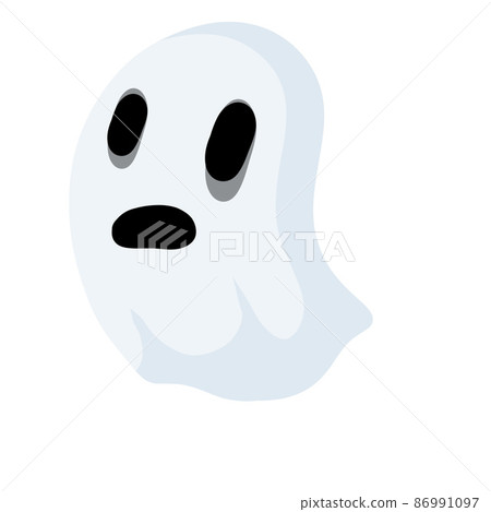 Ghost. Funny flying spirit. White cute character 86991097