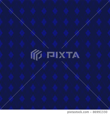 On a dark blue background, squares and diamonds make a continuous pattern in a rhomb shape.With a vector repeating backdrop vector, you can create a cover, presentation, web site, or wallpaper. 86991330