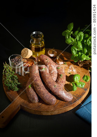 Uncooked Raw Beef And Pork Sausage Sausages 86991434