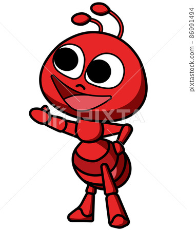 Ant character vector, little bug graphic cartoon, funny insect icon Ant character vector, little bug graphic cartoon, funny insect icon 86991494