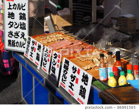 Stalls skewers 86991565