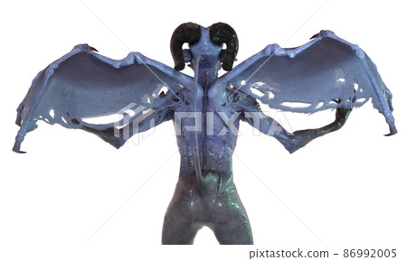 Demon isolated in white background 3d illustration 86992005