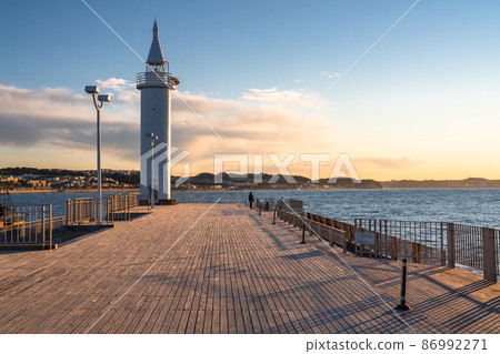 《Kanagawa Prefecture》 Dawn of Shonan, Enoshima Shonan Grand Embankment 86992271