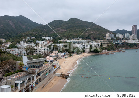 Stanley Main Beach, situated in the Southern District, Hong Kong Island. 2 Feb 2022 Stanley Main Beach, situated in the Southern District, Hong Kong Island. 2 Feb 2022 86992822