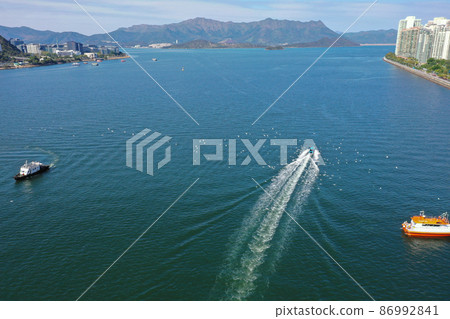 the landscape of Sha Tin Hoi, hong kong 4 Feb 2022 86992841