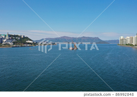 the landscape of Sha Tin Hoi , hong kong 4 Feb 2022 the landscape of Sha Tin Hoi , hong kong 4 Feb 2022 86992848