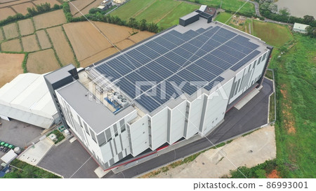 Aerial shot of solar power system Aerial shot of solar power system 86993001