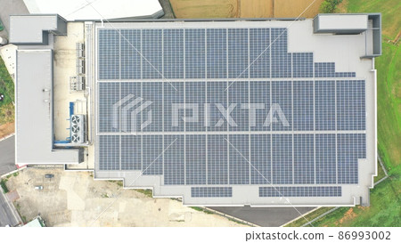 Aerial shot of solar power system Aerial shot of solar power system 86993002