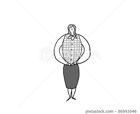 女職員制服,職業女性(水平,中央) 女職員制服,職業女性(水平,中央) 86993046