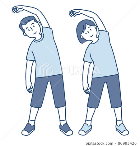 Young men and women playing gym Young men and women playing gym 86993426